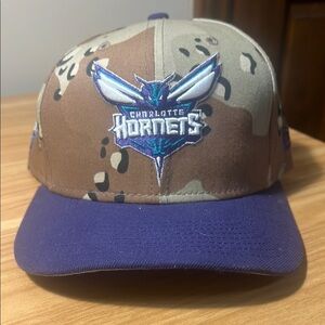 New Era Charlotte Hornets Camo and Purple SnapBack Hat